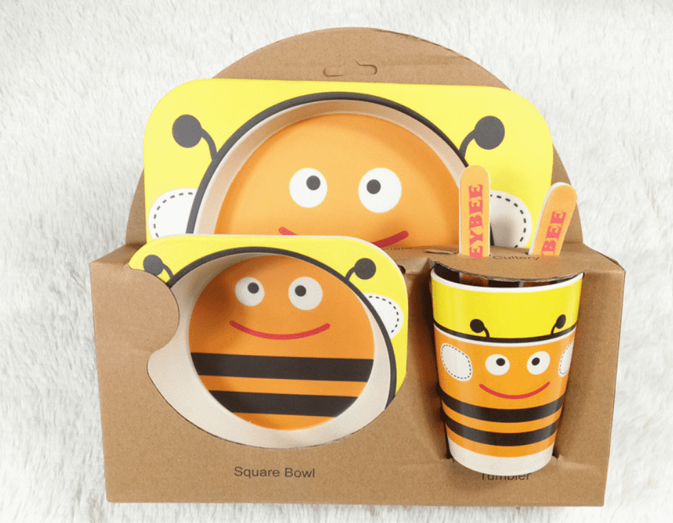Бамбуковая посуда с Пчелкой 
Бамбуковая посуда с Пчелкой