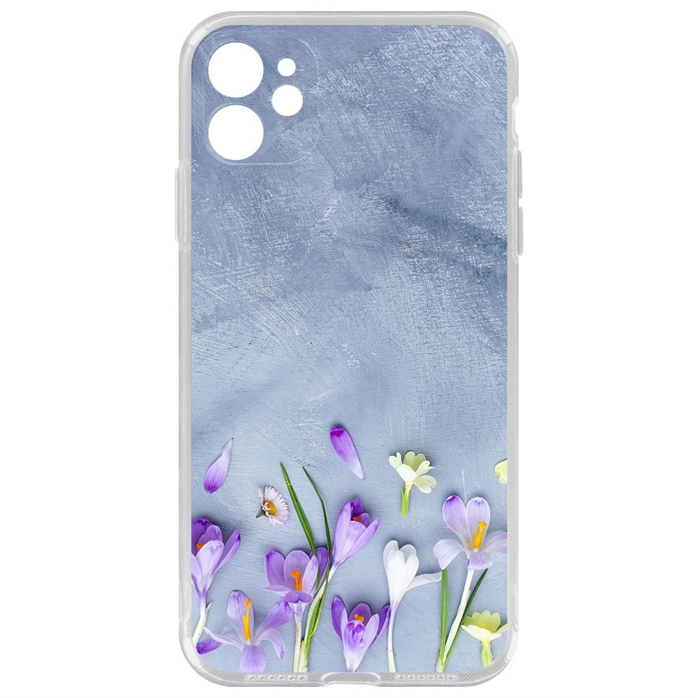 Чехол-накладка Krutoff Clear Case Цветочное настроение для iPhone 11 с защитой камеры, Прозрачный
Чехол-накладка Krutoff Clear Case Цветочное настроение для iPhone 11 с защитой камеры, Прозрачный