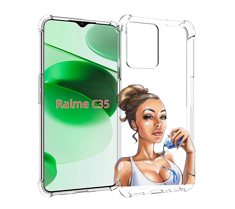 Чехол MyPads девушка-пролила-краску женский для Realme C35 / Narzo 50A Prime, Прозрачный, Tocco
Чехол MyPads девушка-пролила-краску женский для Realme C35 / Narzo 50A Prime, Прозрачный, Tocco