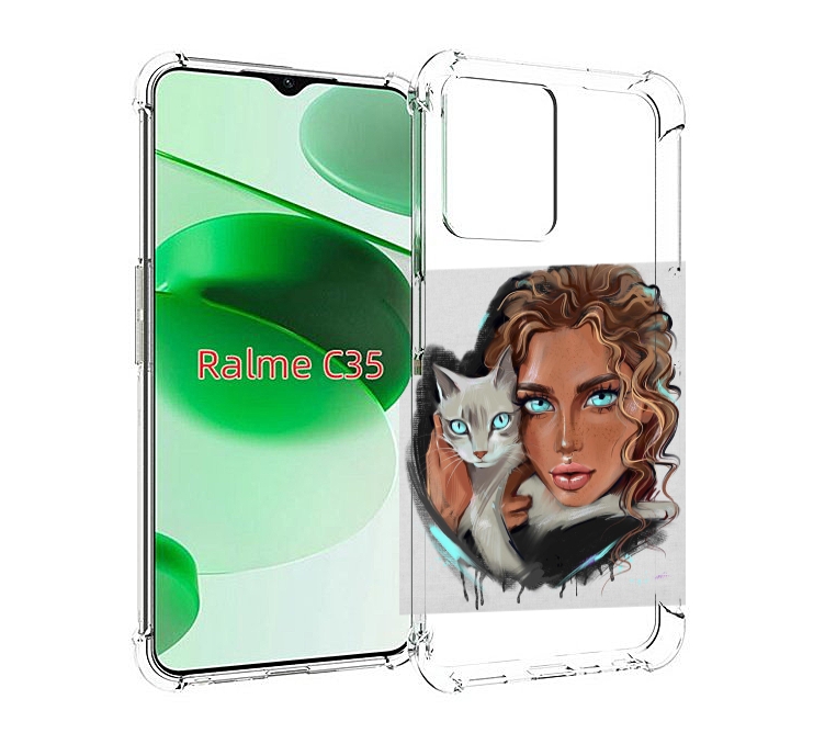 Чехол MyPads девушка-с-котом-голубые-глаза женский для Realme C35 / Narzo 50A Prime, Прозрачный, Tocco
Чехол MyPads девушка-с-котом-голубые-глаза женский для Realme C35 / Narzo 50A Prime, Прозрачный, Tocco