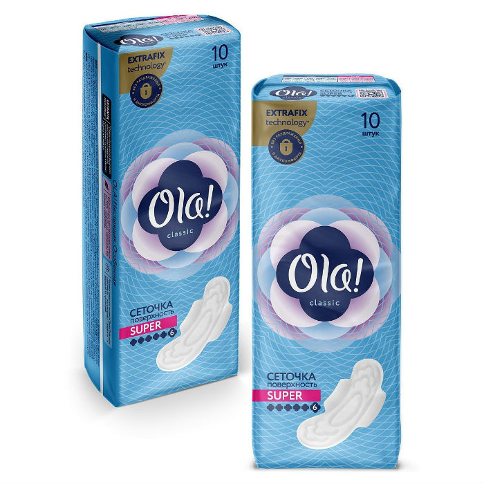 Прокладки Ola! Classic Wings Super поверхность сеточка с крылышками, 2 упаковки по 10 шт, Белый
Прокладки Ola! Classic Wings Super поверхность сеточка с крылышками, 2 упаковки по 10 шт, Белый