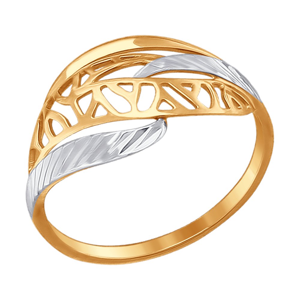 фото Кольцо женское sokolov из золота с алмазной гранью 017488 р.17.5