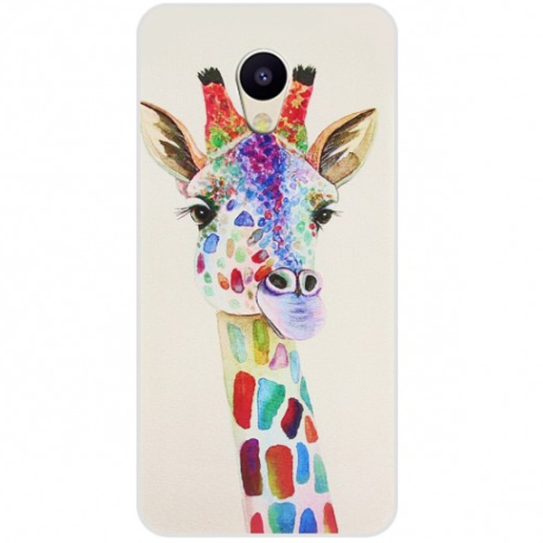 фото Tpu чехол sweet art для meizu m5 (цветной жираф) epik