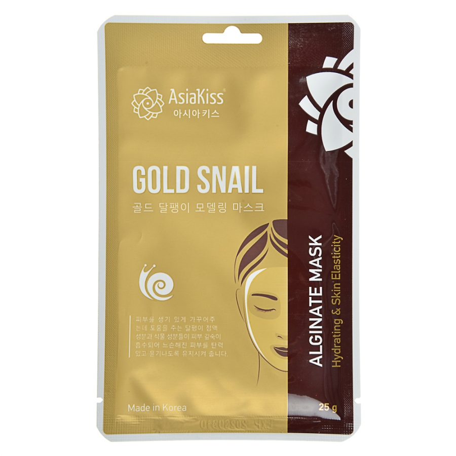 фото Альгинатная маска asiakiss с голд улиткой gold snail alginate mask
