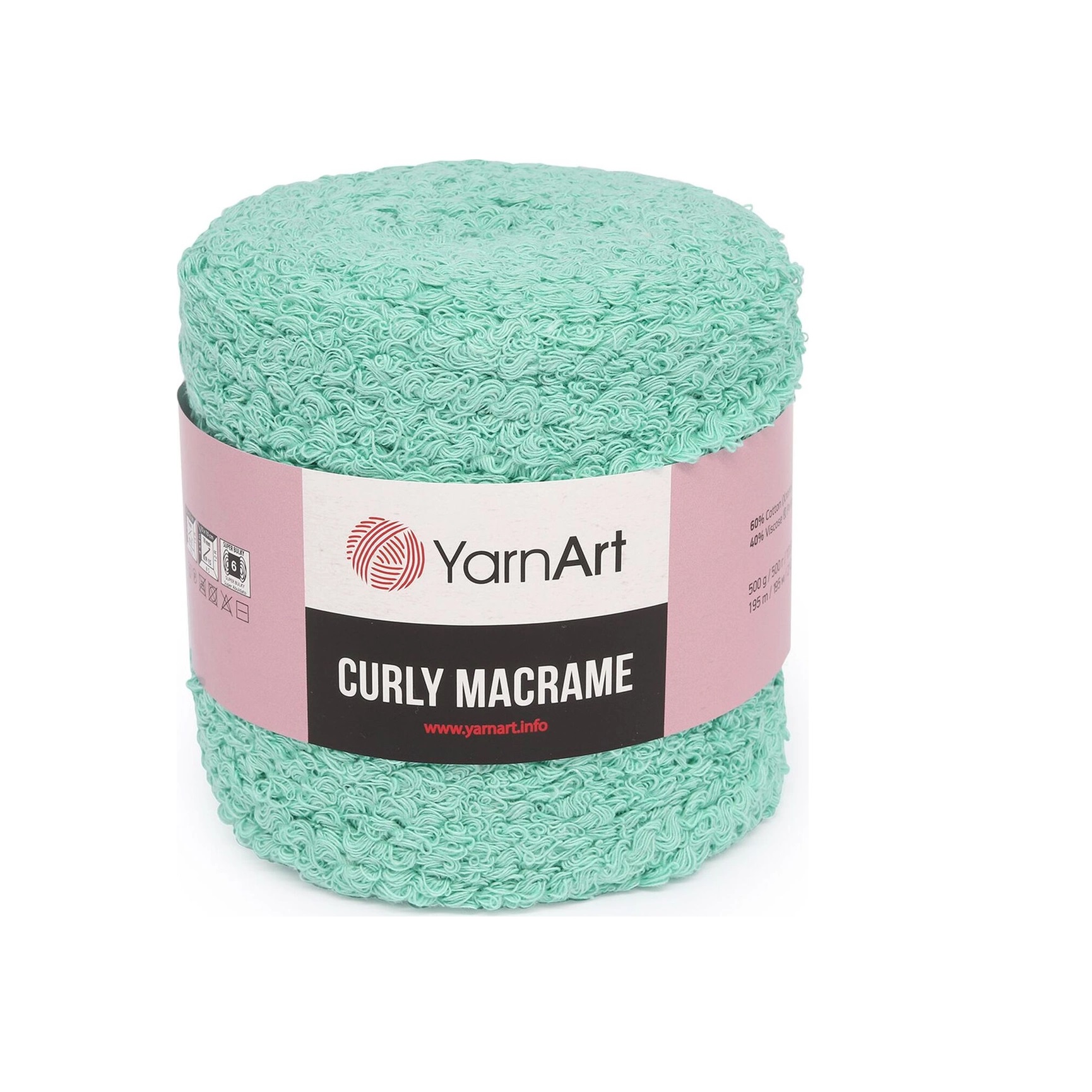 Пряжа YarnArt Curly Macrame 500г, 195м (хлопок, вискоза) (775 бирюза), 2 мотка, Бирюзовый, Curly Macrame
Пряжа YarnArt Curly Macrame 500г, 195м (хлопок, вискоза) (775 бирюза), 2 мотка, Бирюзовый, Curly Macrame