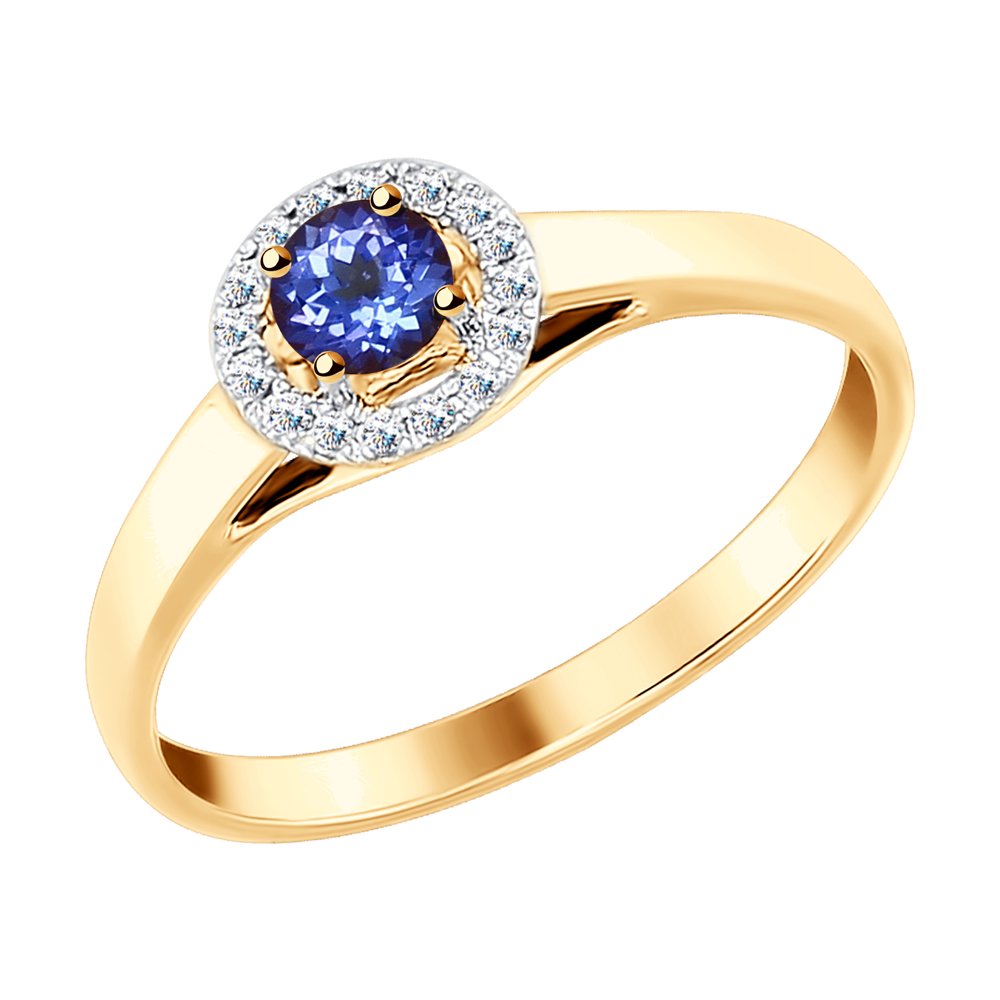 Кольцо из золота р. 17,5 SOKOLOV Diamonds 6014097, танзанит\бриллиант, 6014097
Кольцо из золота р. 17,5 SOKOLOV Diamonds 6014097, танзанит\бриллиант, 6014097