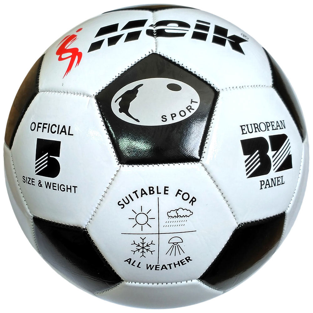 фото R18021 мяч футбольный "meik-2000" 3-слоя pvc 1.6, 300 гр, машинная сшивка