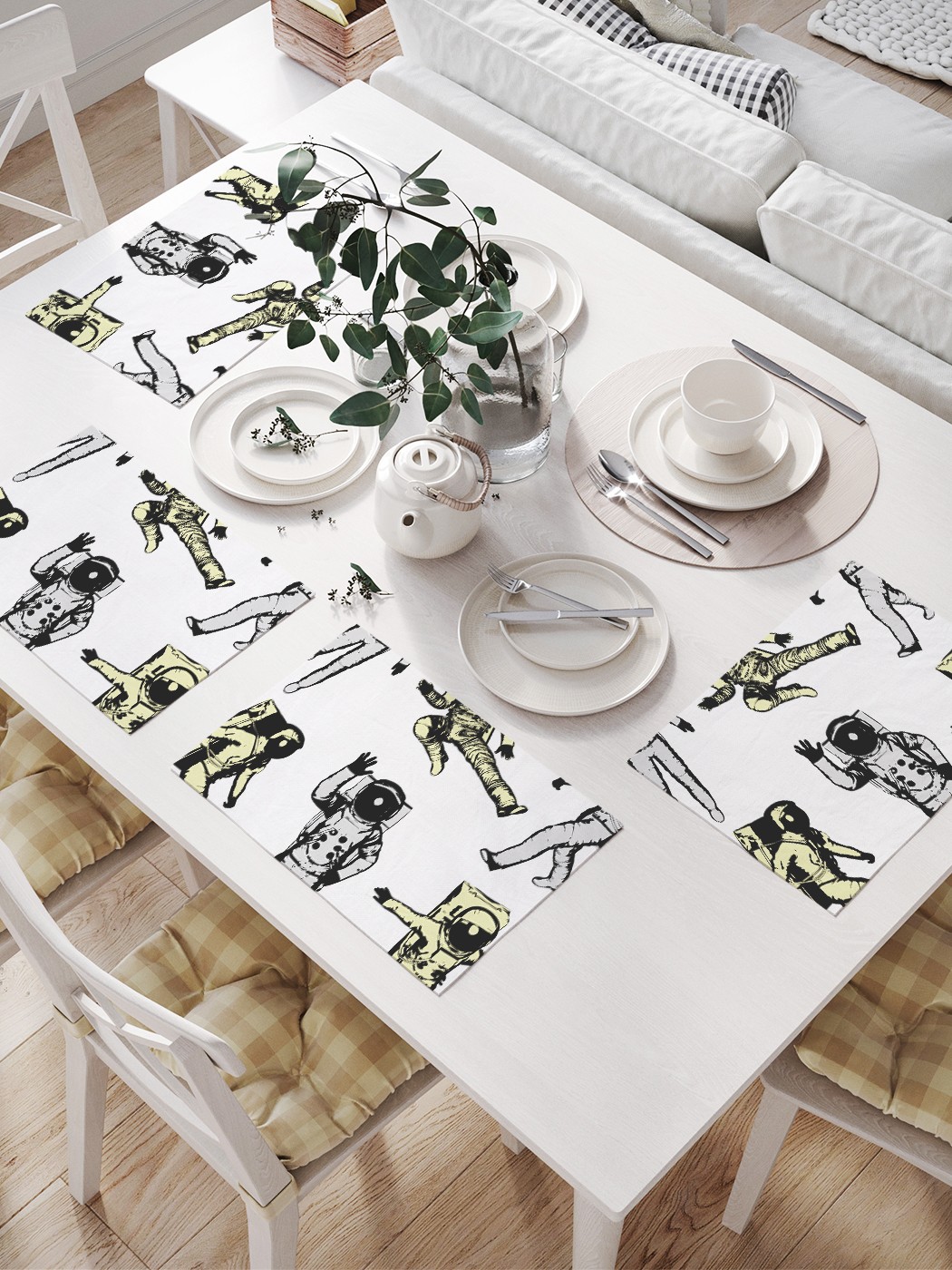 Комплект салфеток JoyArty "Движения космонавта" для сервировки стола (32х46 см, 4 шт.), Движения космонавта
Комплект салфеток JoyArty "Движения космонавта" для сервировки стола (32х46 см, 4 шт.), Движения космонавта