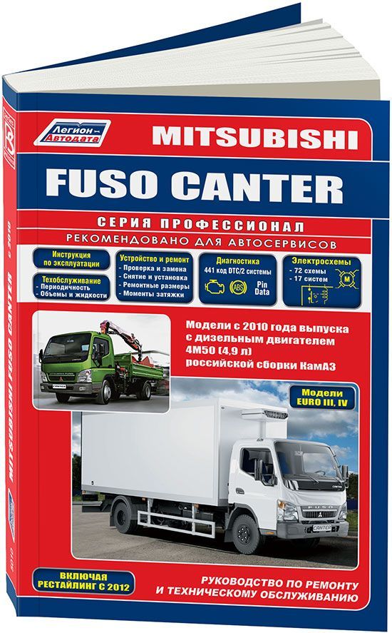 Книга Mitsubishi Canter с 2010 рестайлинг 2012 дизель 4M50 (4,9) Евро III, IV. Серия Пр...
Книга Mitsubishi Canter с 2010 рестайлинг 2012 дизель 4M50 (4,9) Евро III, IV. Серия Пр...