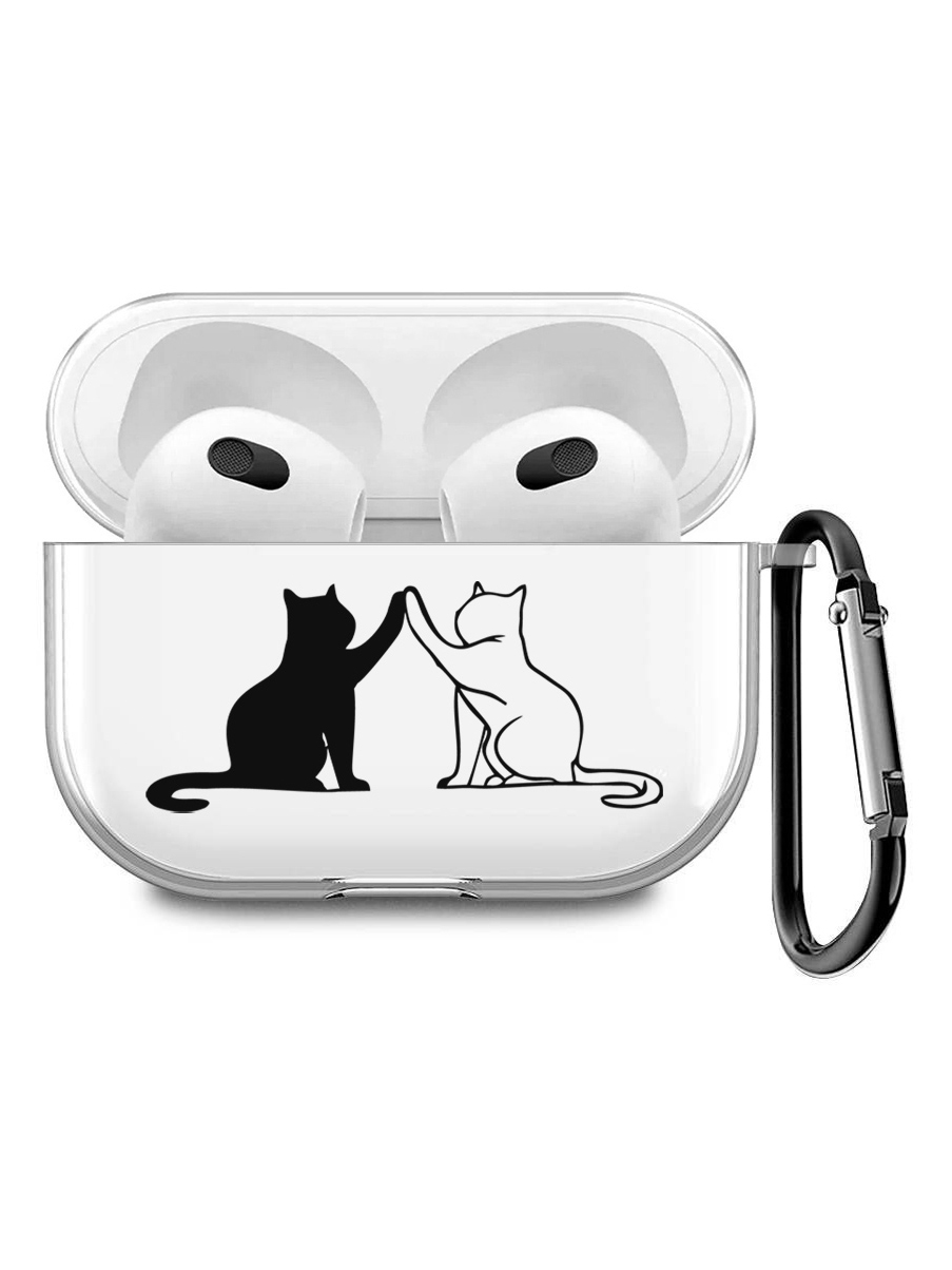 Силиконовый чехол для наушников Apple AirPods 3 с принтом "Cats", Прозрачный;черный, 200008678
Силиконовый чехол для наушников Apple AirPods 3 с принтом "Cats", Прозрачный;черный, 200008678