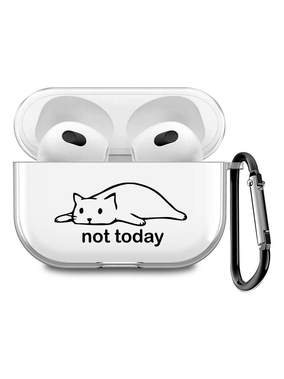 Силиконовый чехол для наушников Apple AirPods 3 с принтом "Not Today", Прозрачный;черный, 200008678
Силиконовый чехол для наушников Apple AirPods 3 с принтом "Not Today", Прозрачный;черный, 200008678
