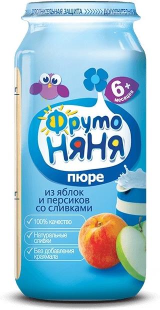 Пюре ФрутоНяня из яблок и персиков со сливками с 6 месяцев, 6 шт., из яблок и персиков со сливками
Пюре ФрутоНяня из яблок и персиков со сливками с 6 месяцев, 6 шт., из яблок и персиков со сливками