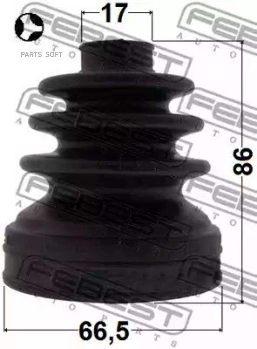 FEBEST Пыльник ШРУСа внутреннего (комплект) MAZDA DEMIO DY3/DY5 2002-2007/66.5*86*17 ММ
FEBEST Пыльник ШРУСа внутреннего (комплект) MAZDA DEMIO DY3/DY5 2002-2007/66.5*86*17 ММ