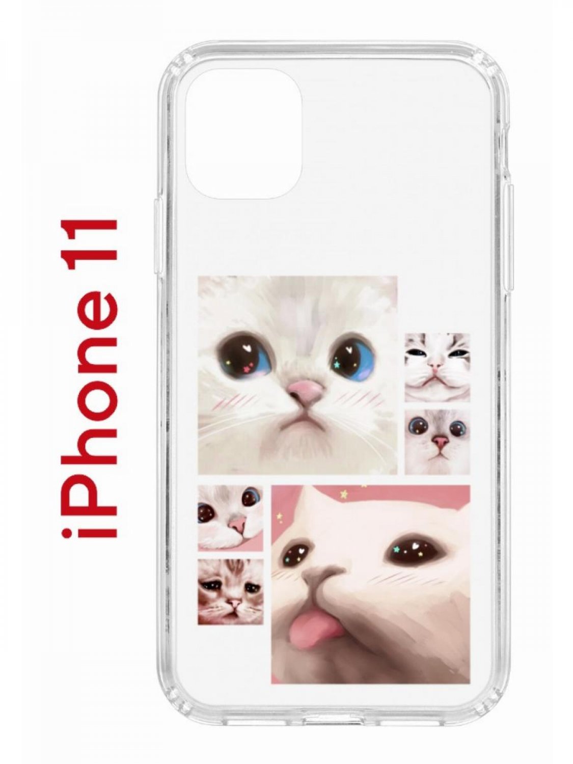 Чехол на iPhone 11 с принтом Kruche Print Коты, бампер с защитой камеры, Прозрачный;белый;розовый;коричневый, Айфон 11
Чехол на iPhone 11 с принтом Kruche Print Коты, бампер с защитой камеры, Прозрачный;белый;розовый;коричневый, Айфон 11
