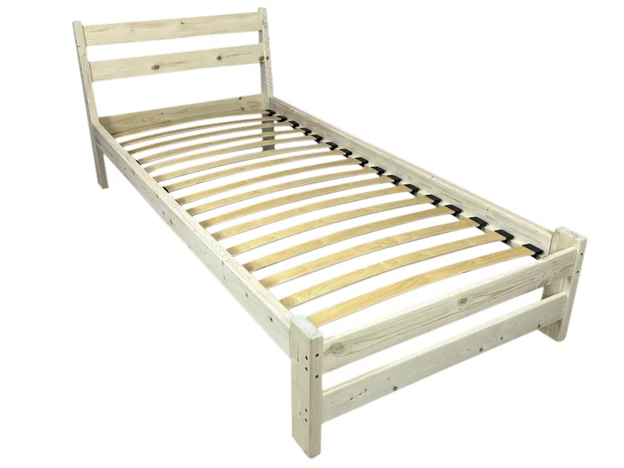 фото Кровать односпальная solarius, мишка ортопедическая 80х190, без покраски