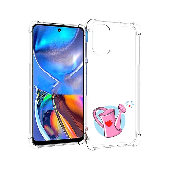 Чехол MyPads Лейка любви 14 февраля для Motorola Moto E32, Прозрачный, Tocco