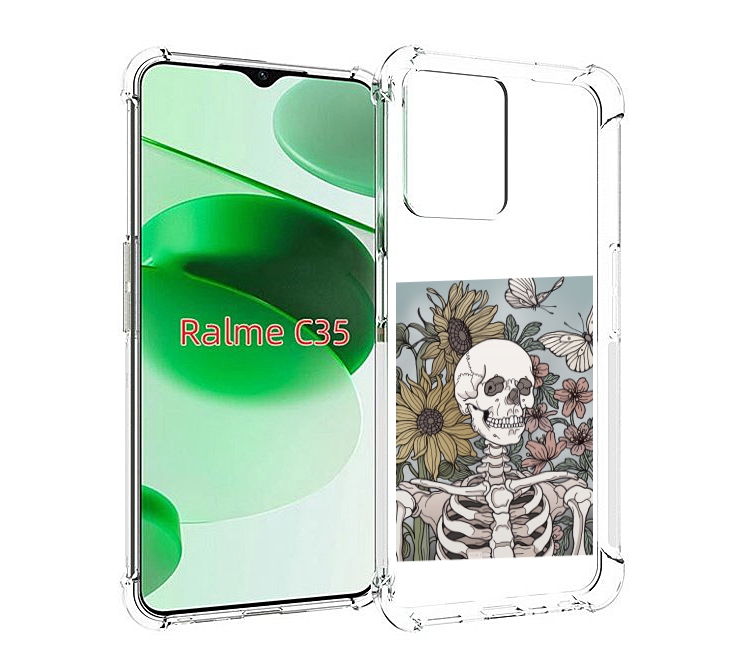Чехол MyPads скелетик с подсолнухами для Realme C35 / Narzo 50A Prime, Прозрачный, Tocco
Чехол MyPads скелетик с подсолнухами для Realme C35 / Narzo 50A Prime, Прозрачный, Tocco
