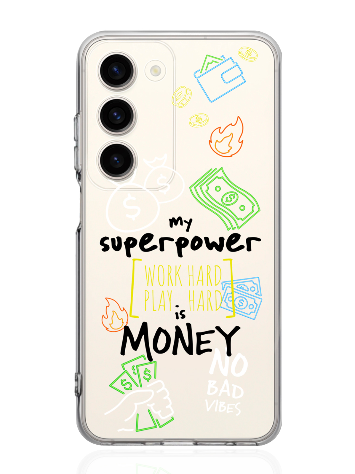 Чехол MustHaveCase для Samsung Galaxy S23 My Superpower is Money прозрачный, Разноцветный
Чехол MustHaveCase для Samsung Galaxy S23 My Superpower is Money прозрачный, Разноцветный