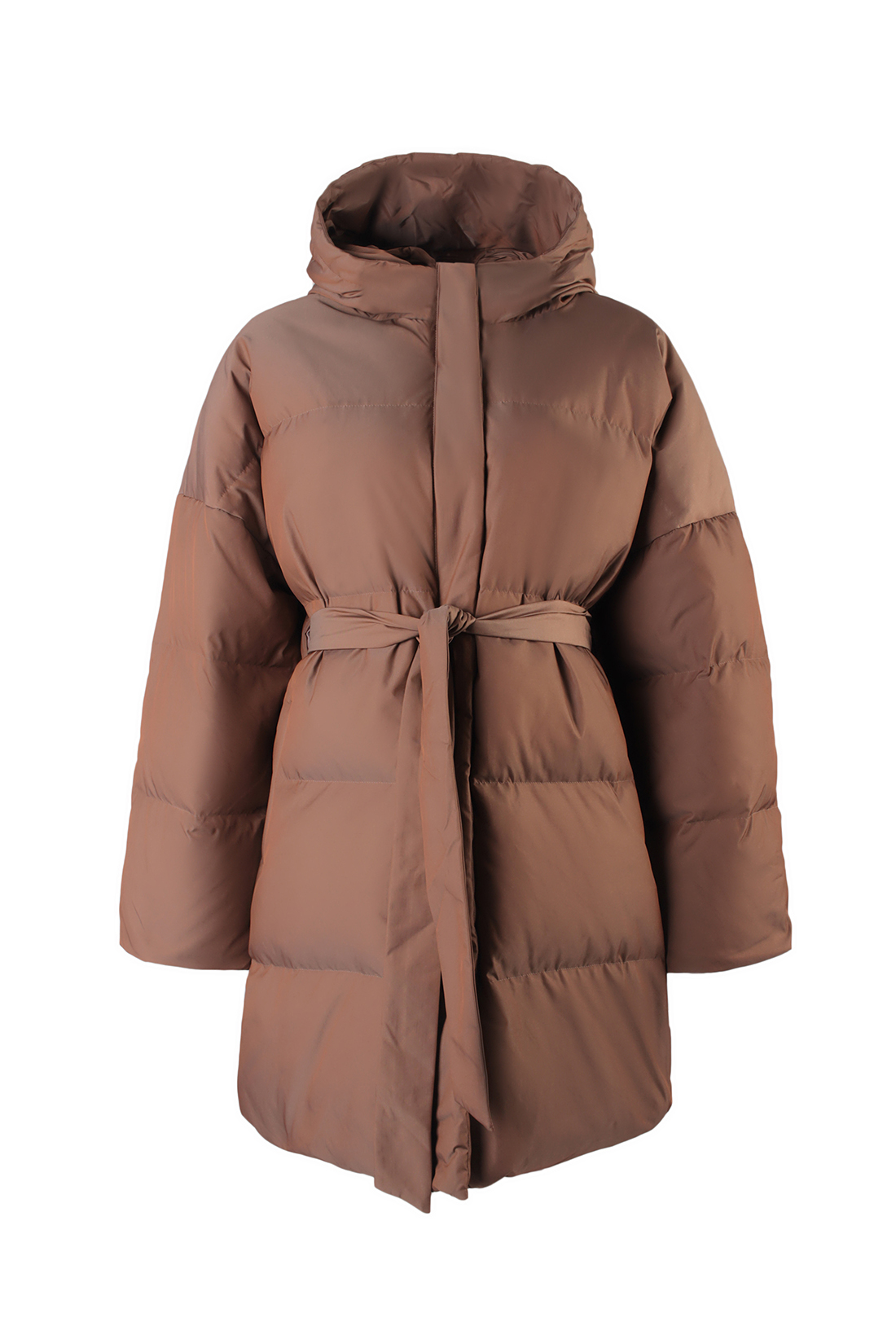 фото Пуховик-пальто женский baon b001533 коричневый xxl