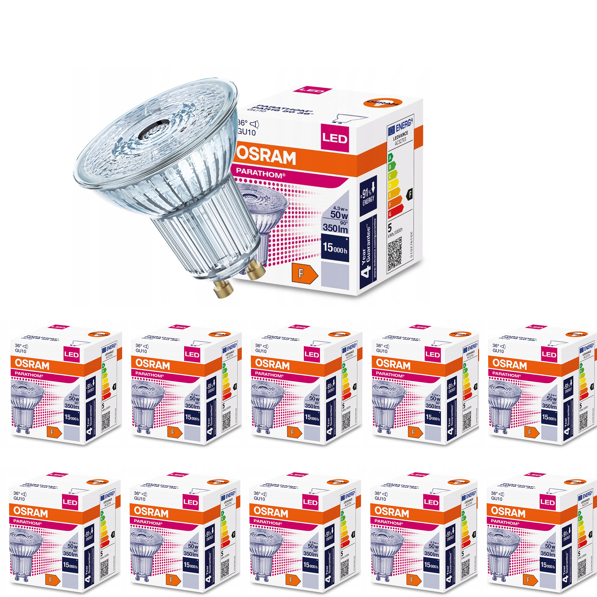 Лампочка светодиодная OSRAM Софит PAR16 GU10 4,3Вт 220В 350Лм 3000К Теплый белый 10шт, Софит PAR16 GU10 4,3Вт 220В 350Лм 3000К
Лампочка светодиодная OSRAM Софит PAR16 GU10 4,3Вт 220В 350Лм 3000К Теплый белый 10шт, Софит PAR16 GU10 4,3Вт 220В 350Лм 3000К