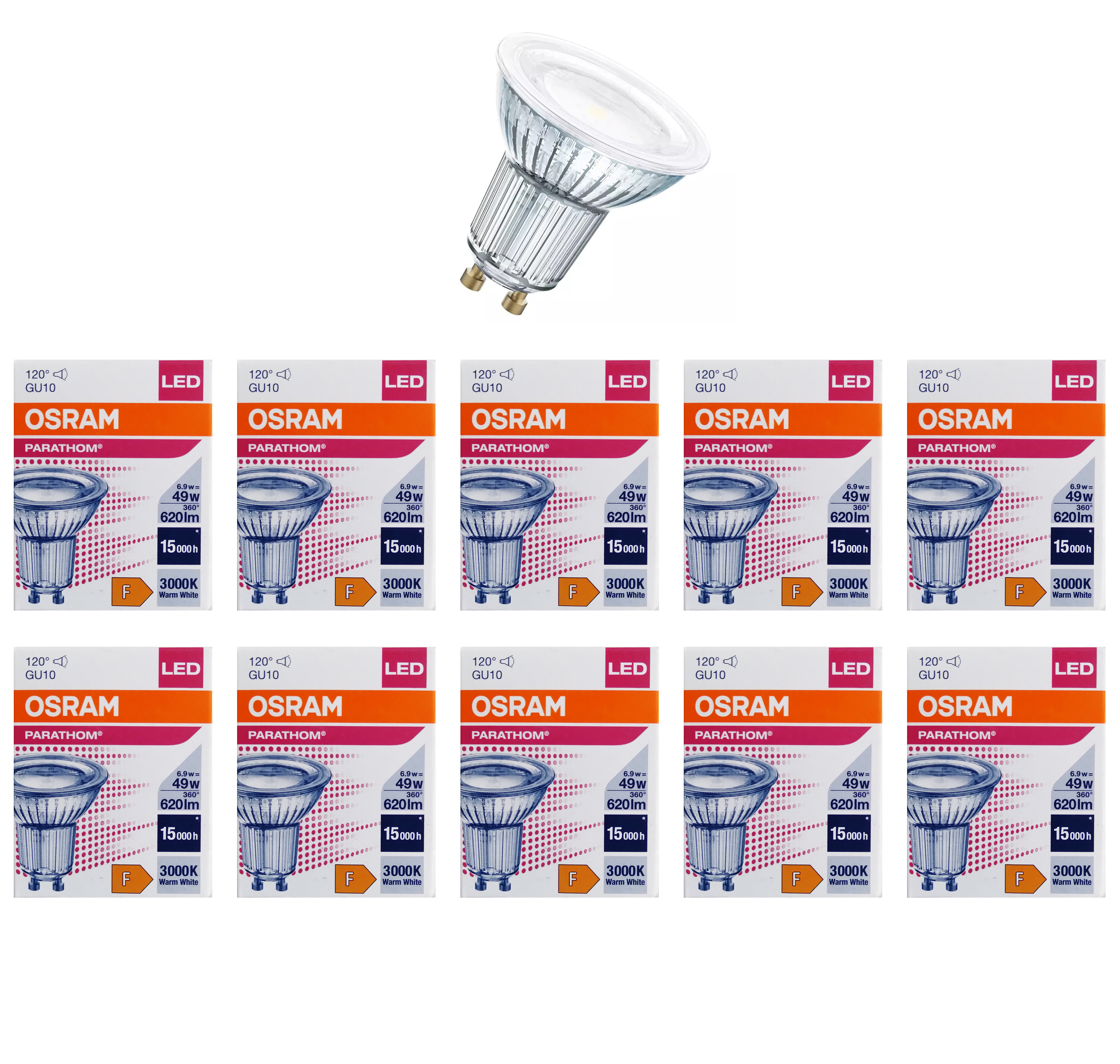 Лампочка светодиодная OSRAM Софит PAR16 GU10 6,9Вт 220В 620Лм 3000К Теплый белый 10шт, Софит PAR16 GU10 6,9Вт 220В 620Лм 3000К
Лампочка светодиодная OSRAM Софит PAR16 GU10 6,9Вт 220В 620Лм 3000К Теплый белый 10шт, Софит PAR16 GU10 6,9Вт 220В 620Лм 3000К