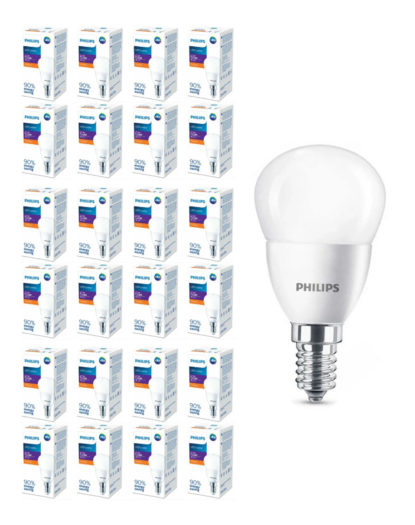 Лампочка светодиодная Philips Шар P E14 6Вт 220В 500Лм 2700К Теплый белый, упак. 24шт, Шар P E14 6Вт 220В 500Лм 2700К
Лампочка светодиодная Philips Шар P E14 6Вт 220В 500Лм 2700К Теплый белый, упак. 24шт, Шар P E14 6Вт 220В 500Лм 2700К