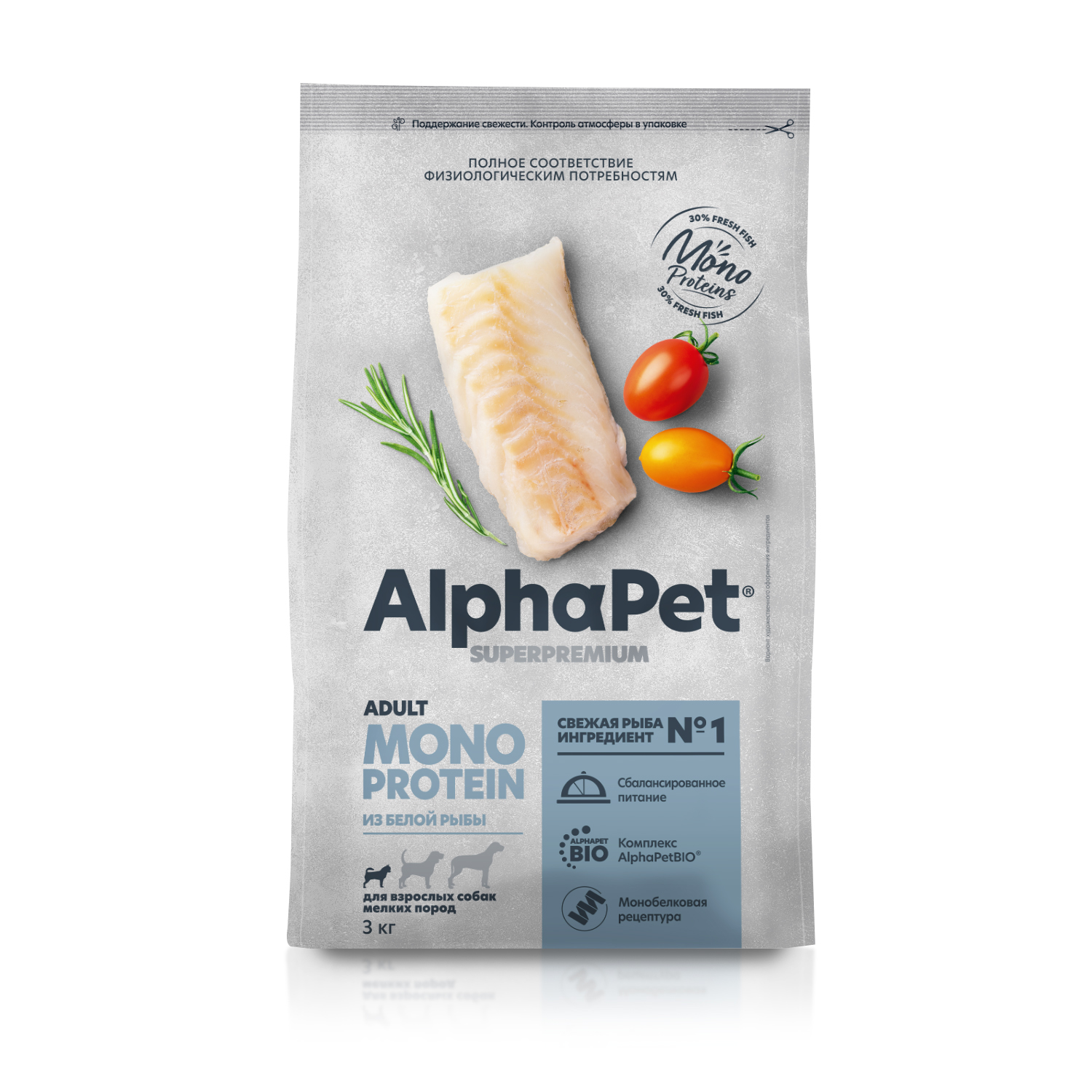 Сухой корм для собак малых пород AlphaPet Monoprotein из белой рыбы, 3 кг, AlphaPet Monoprotein корм для собак малых пород, из белой рыбы (3 кг)
Сухой корм для собак малых пород AlphaPet Monoprotein из белой рыбы, 3 кг, AlphaPet Monoprotein корм для собак малых пород, из белой рыбы (3 кг)