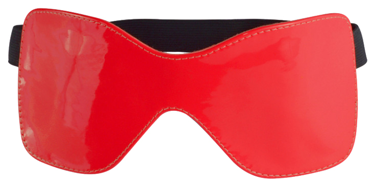 фото Красная лаковая маска на резиночке ск-визит