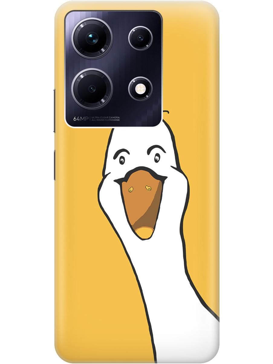 Силиконовый чехол на Infinix Note 30 с рисунком "Забавный гусь", Белый;желтый, 20000061
Силиконовый чехол на Infinix Note 30 с рисунком "Забавный гусь", Белый;желтый, 20000061