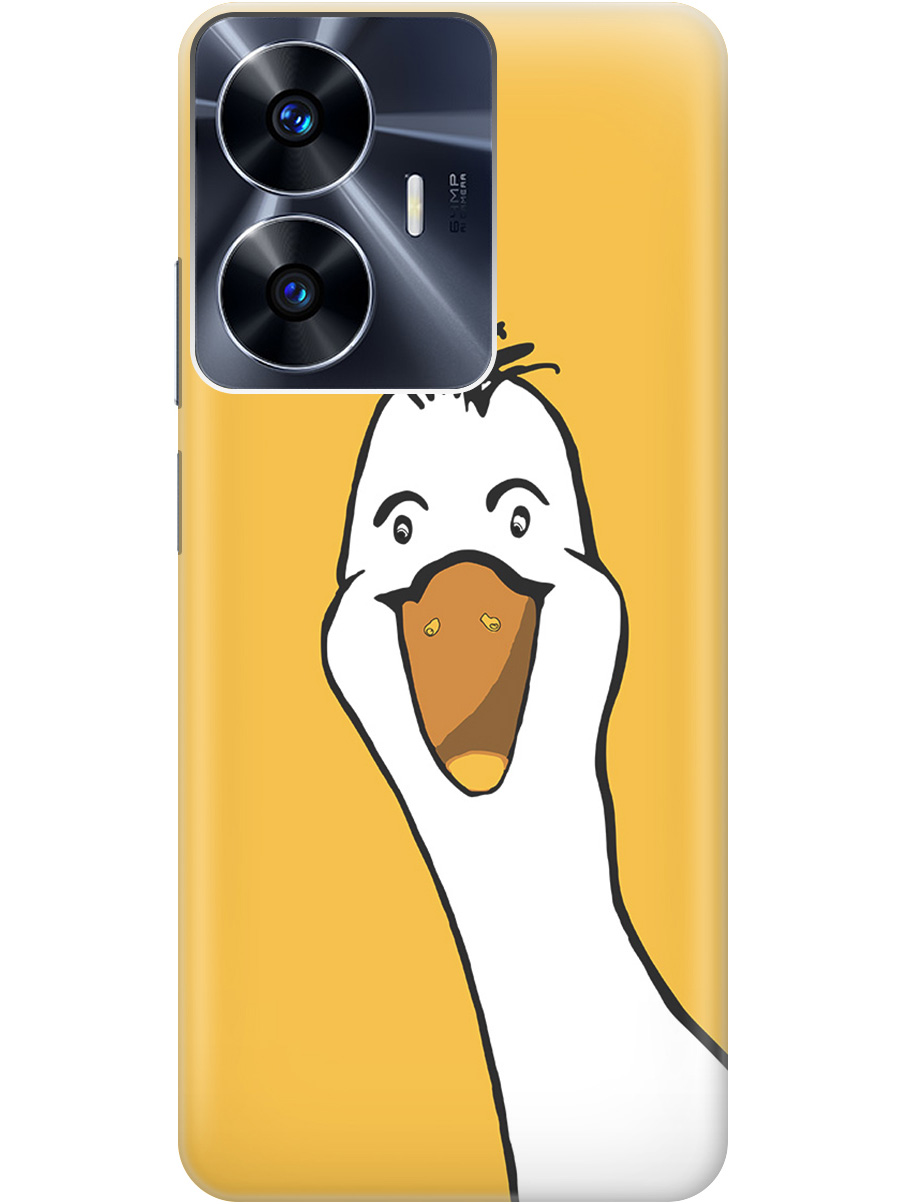 Силиконовый чехол на Realme C55 с рисунком "Забавный гусь", Белый;желтый, 20000873
Силиконовый чехол на Realme C55 с рисунком "Забавный гусь", Белый;желтый, 20000873