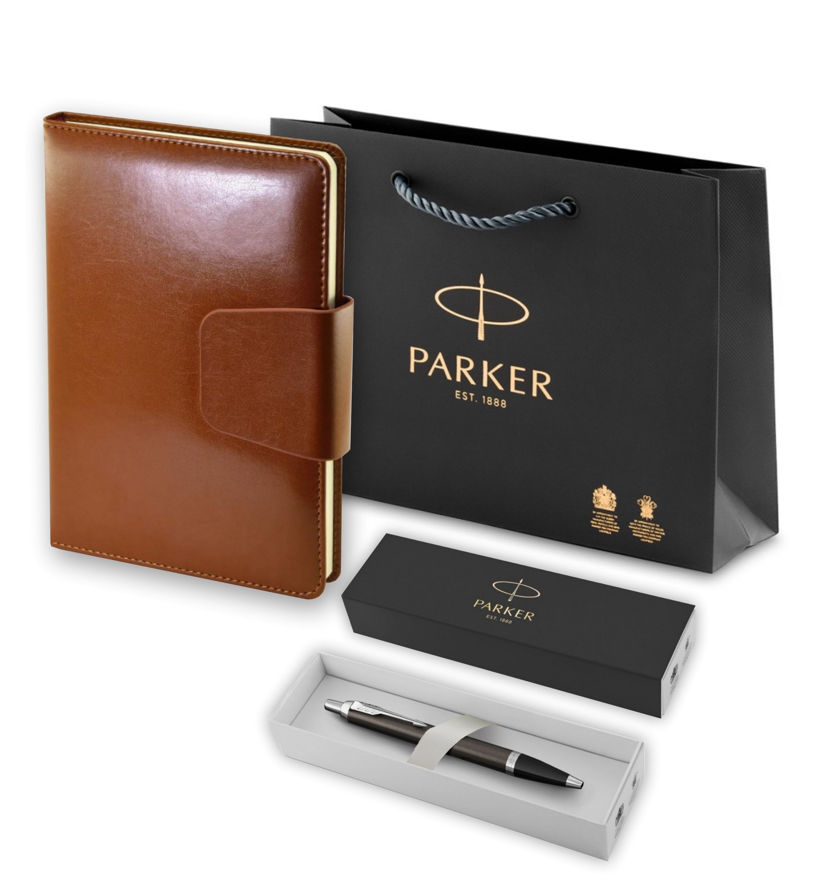 Подарочный набор: Шариковая ручка Parker IM Metal Core Dark Espresso CT и Ежедневник недат, 1933352_051671
Подарочный набор: Шариковая ручка Parker IM Metal Core Dark Espresso CT и Ежедневник недат, 1933352_051671