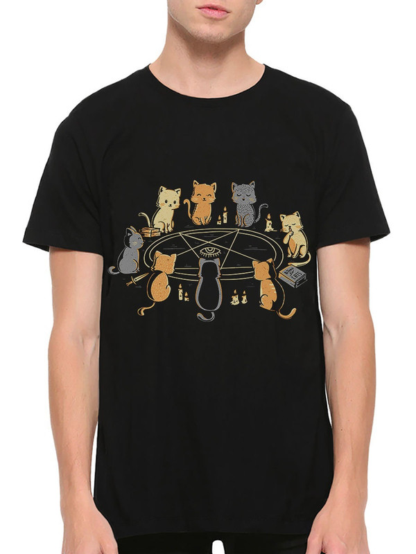 фото Футболка мужская кошачий ритуал dream shirts черная 2xl