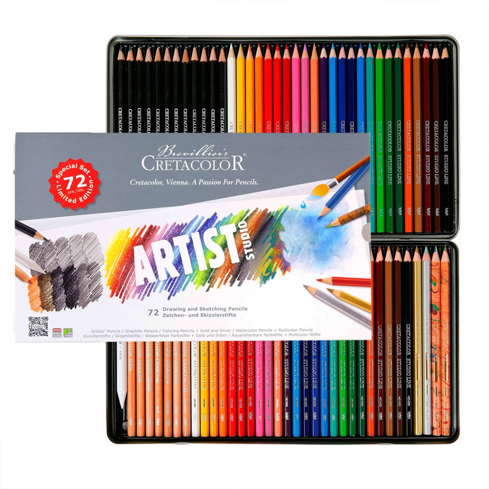 CretacoloR Набор графитных и цв. карандашей "Artist Studio" 72 предм. (мет. коробка), Разноцветные, Набор графитных и цв. карандашей "Artist Studio" CretacoloR, 72 предм. (мет. коробка)
CretacoloR Набор графитных и цв. карандашей "Artist Studio" 72 предм. (мет. коробка), Разноцветные, Набор графитных и цв. карандашей "Artist Studio" CretacoloR, 72 предм. (мет. коробка)