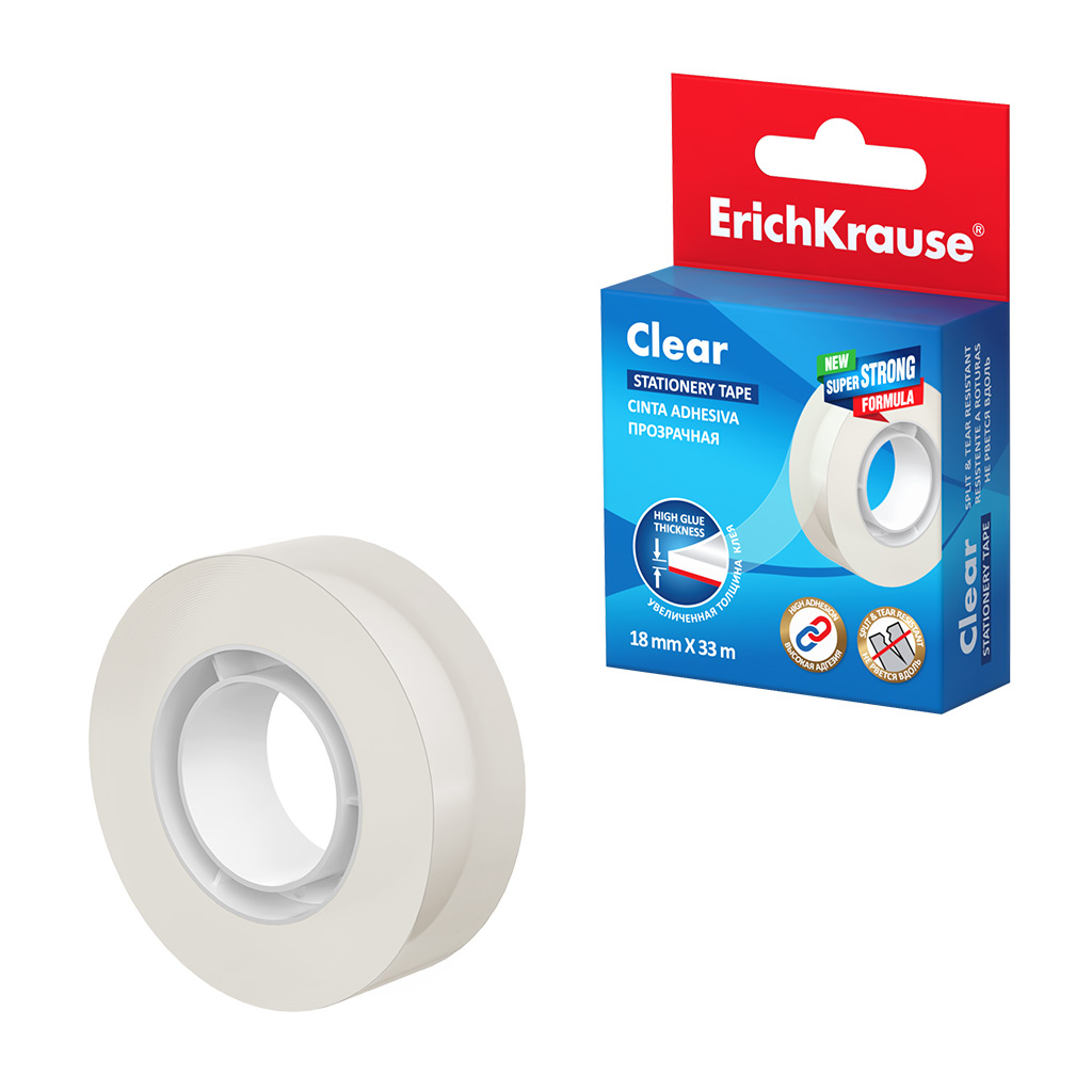 Клейкая лента ErichKrause Clear 58722 прозрачная, 18ммх33м в коробке по 1 штуке, Прозрачный
Клейкая лента ErichKrause Clear 58722 прозрачная, 18ммх33м в коробке по 1 штуке, Прозрачный