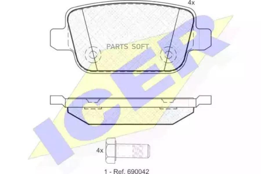 Колодки торм.зад. FORD GALAXY/KUGA/MONDEO IV/S-MAX 1.6-2.5 05.06->, LANDROVER FREELAN ICER
Колодки торм.зад. FORD GALAXY/KUGA/MONDEO IV/S-MAX 1.6-2.5 05.06->, LANDROVER FREELAN ICER