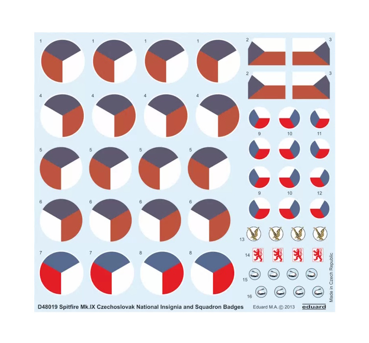 Декаль Eduard Spitfire Mk. IX D48019 1/48, Цветной
Декаль Eduard Spitfire Mk. IX D48019 1/48, Цветной