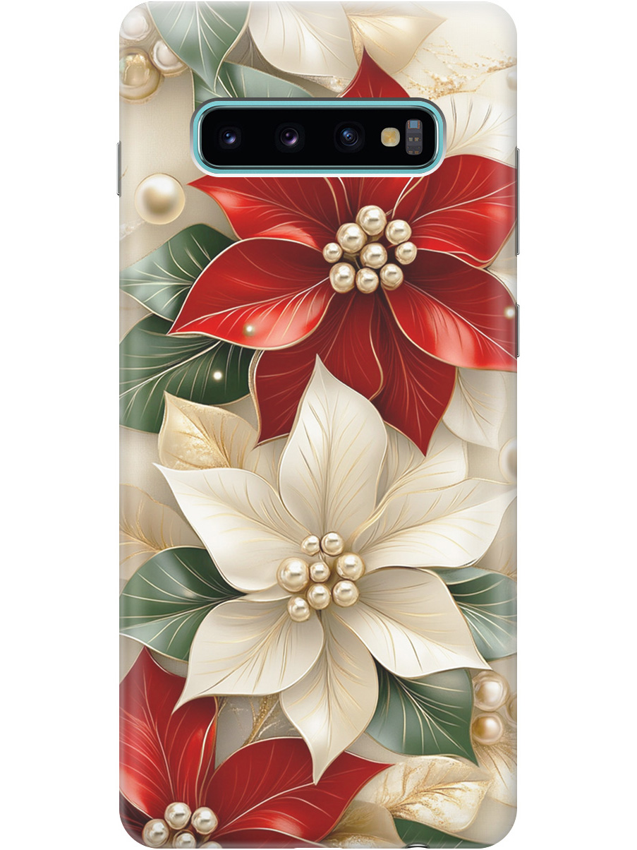 Силиконовый чехол на Samsung Galaxy S10+ с принтом "Цветы и бусы", Прозрачный;бежевый;красный, 720461121
Силиконовый чехол на Samsung Galaxy S10+ с принтом "Цветы и бусы", Прозрачный;бежевый;красный, 720461121