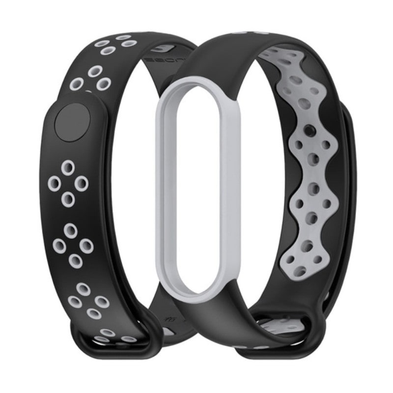 Силиконовый ремешок Mijobs для Xiaomi Mi Band 5, двухцветный с перфорацией (черный/серый)
Силиконовый ремешок Mijobs для Xiaomi Mi Band 5, двухцветный с перфорацией (черный/серый)