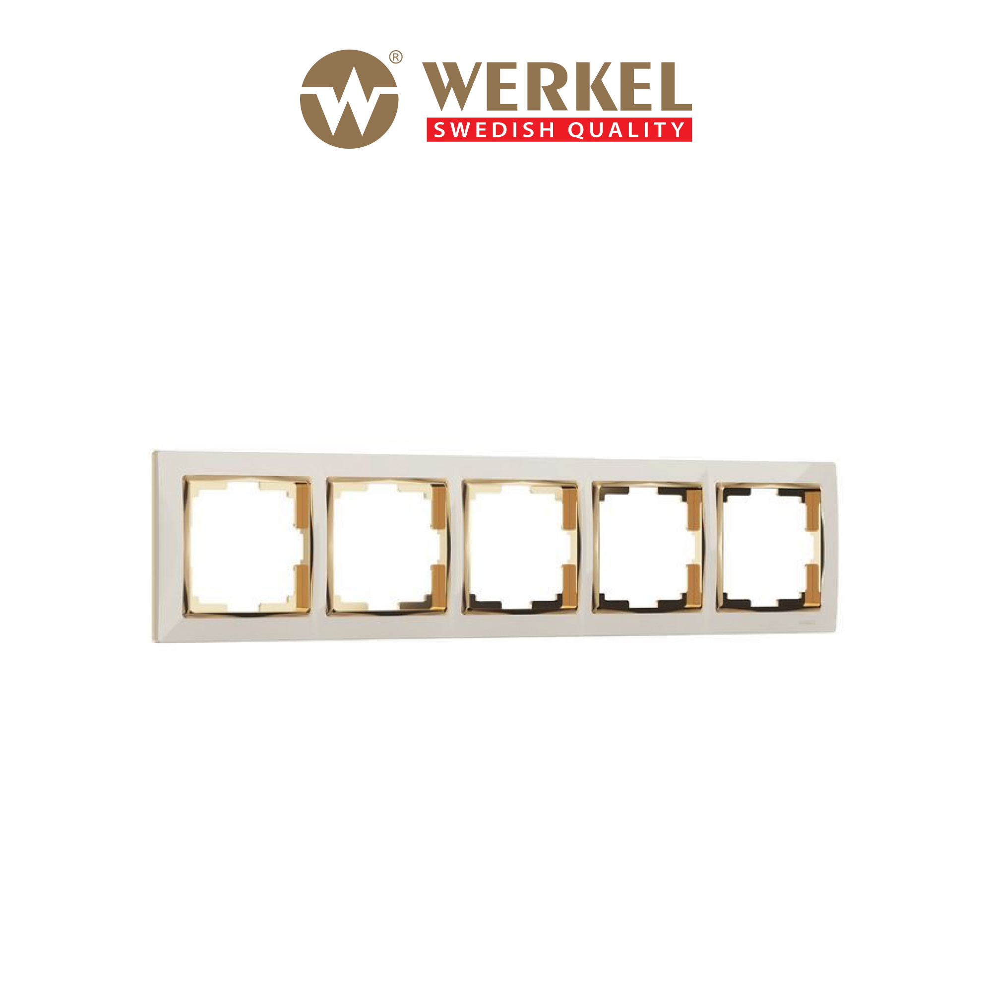 Рамка для розетки / выключателя на 5 постов Werkel W0051932 Snabb слоновая кость/золото, Бежевый, Snabb
Рамка для розетки / выключателя на 5 постов Werkel W0051932 Snabb слоновая кость/золото, Бежевый, Snabb