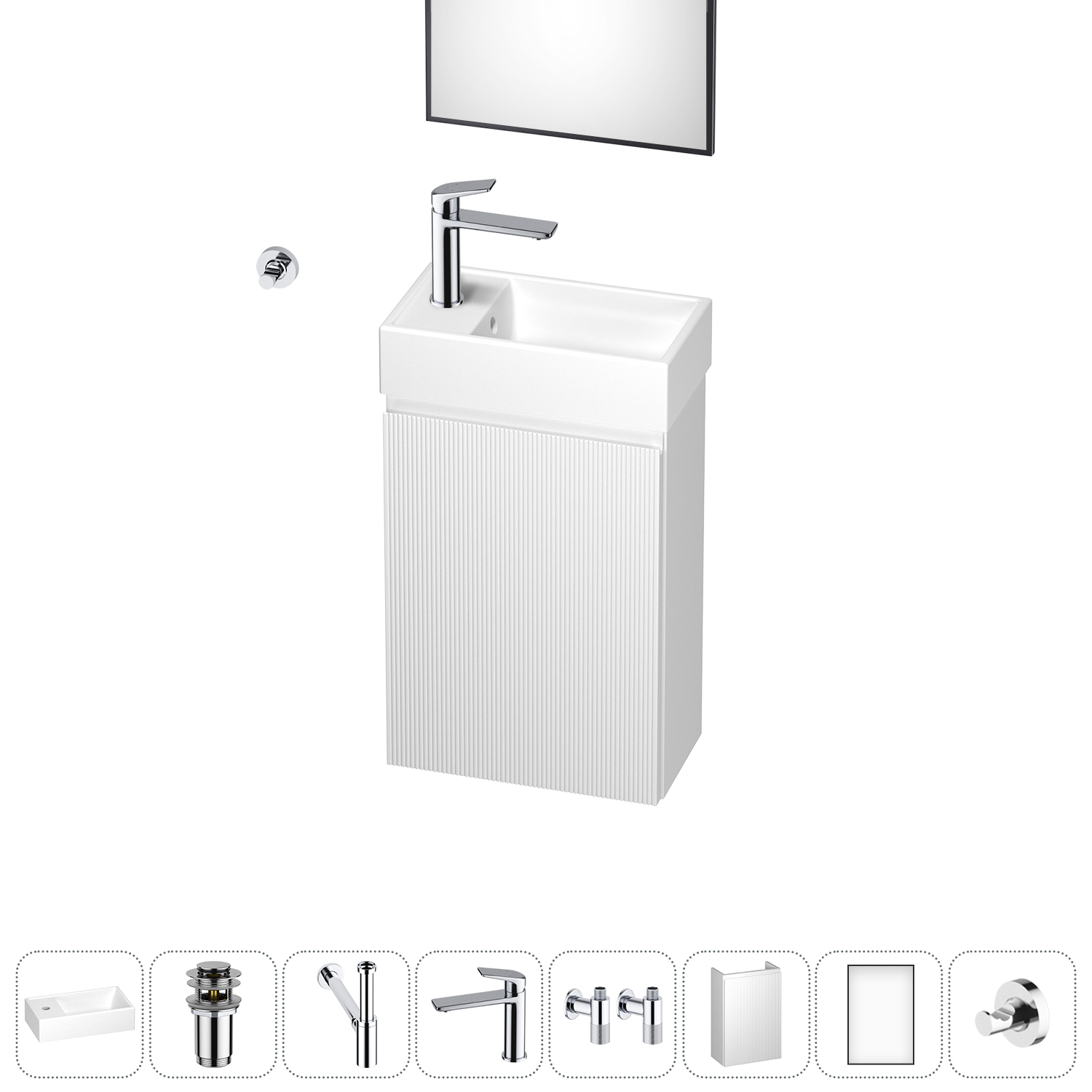 Подвесная тумба с раковиной для ванной и туалета Wellsee WC Area 202010511 в наборе 8 в 1, Хром, WC AREA_complects_хром
Подвесная тумба с раковиной для ванной и туалета Wellsee WC Area 202010511 в наборе 8 в 1, Хром, WC AREA_complects_хром
