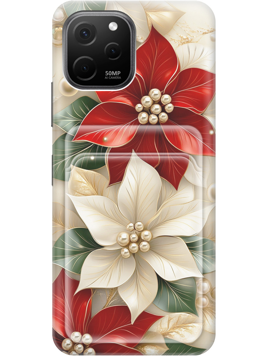 Силиконовый чехол на Huawei nova Y61 с принтом "Цветы и бусы" с карманом для карты, Бежевый;красный;прозрачный, 762098521
Силиконовый чехол на Huawei nova Y61 с принтом "Цветы и бусы" с карманом для карты, Бежевый;красный;прозрачный, 762098521