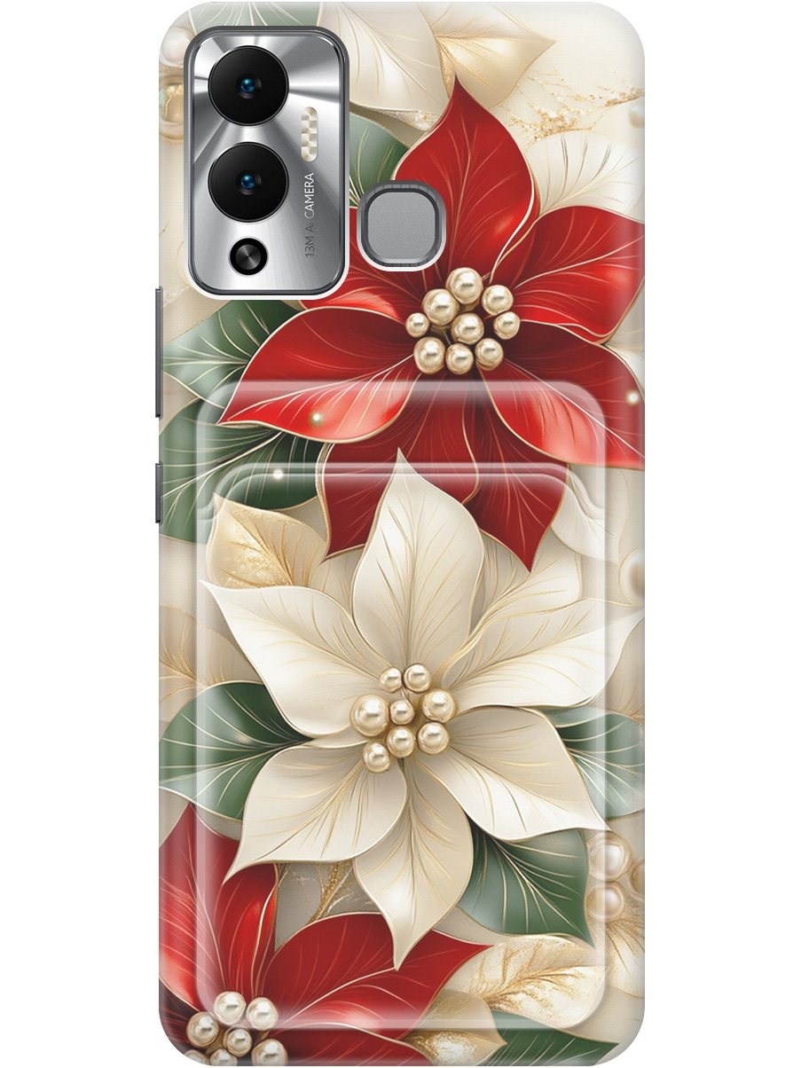 Силиконовый чехол на Infinix Hot 12 Play NFC с принтом "Цветы и бусы" с карманом для карты, Бежевый;красный;прозрачный, 743694421
Силиконовый чехол на Infinix Hot 12 Play NFC с принтом "Цветы и бусы" с карманом для карты, Бежевый;красный;прозрачный, 743694421