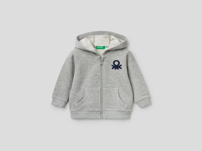 фото Толстовка для мальчиков benetton цв. серый р.80 united colors of benetton