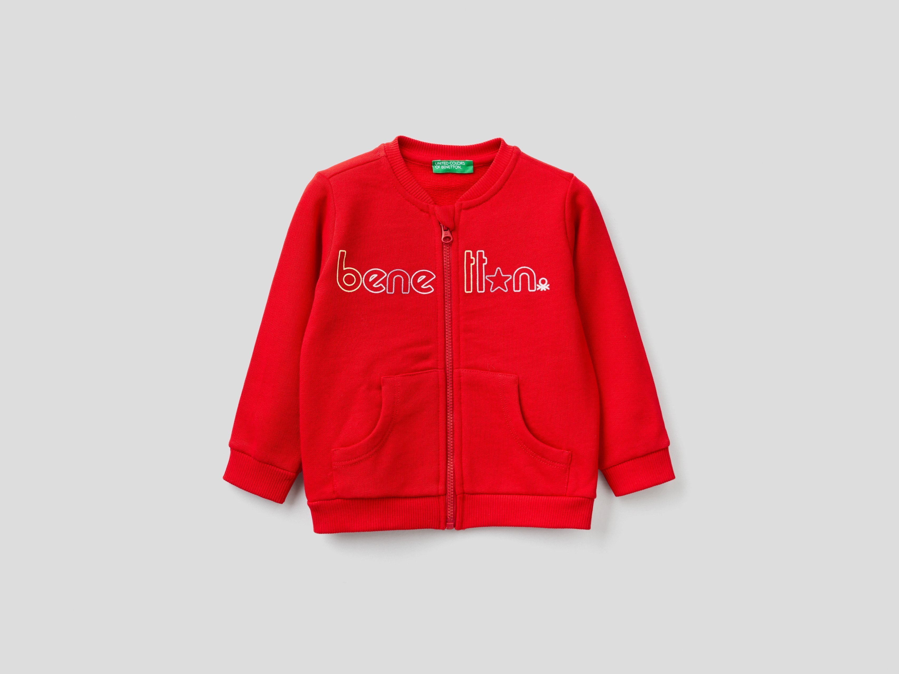 фото Толстовка для девочек benetton цв. красный р.98 united colors of benetton