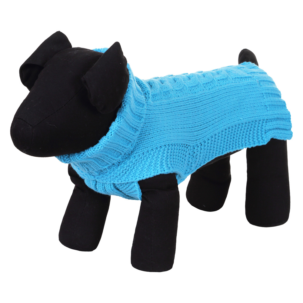 фото Свитер для собак rukka wooly knitwear, унисекс, голубой, m