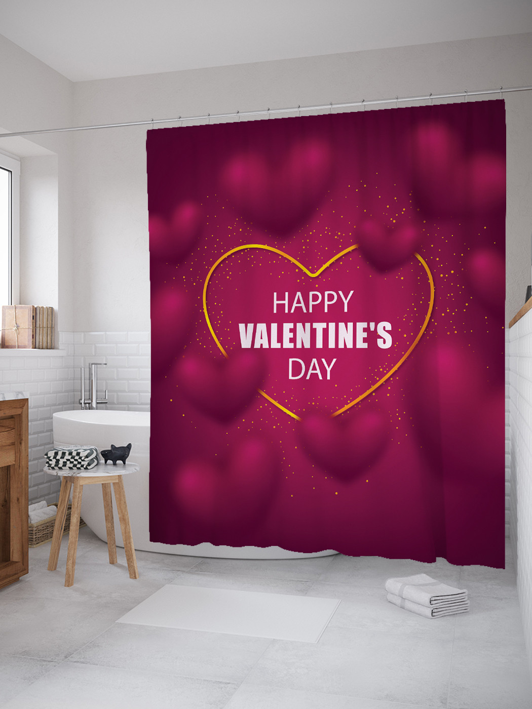 Штора для ванной занавеска в ванную JoyArty "Happy Valentine's Day" 180х200 с крючками, Красный, Happy Valentine's Day
Штора для ванной занавеска в ванную JoyArty "Happy Valentine's Day" 180х200 с крючками, Красный, Happy Valentine's Day