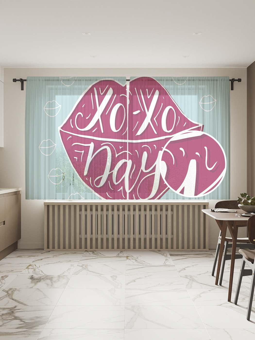 Фототюль JoyArty "День поцелуев", 145x180 см (2 полотна со шторной лентой + 50 крючков), День поцелуев
Фототюль JoyArty "День поцелуев", 145x180 см (2 полотна со шторной лентой + 50 крючков), День поцелуев