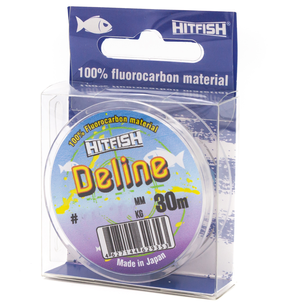 фото Леска флюрокарбоновая hitfish deline 0,26 мм, 30 м, 4,41 кг, прозрачный