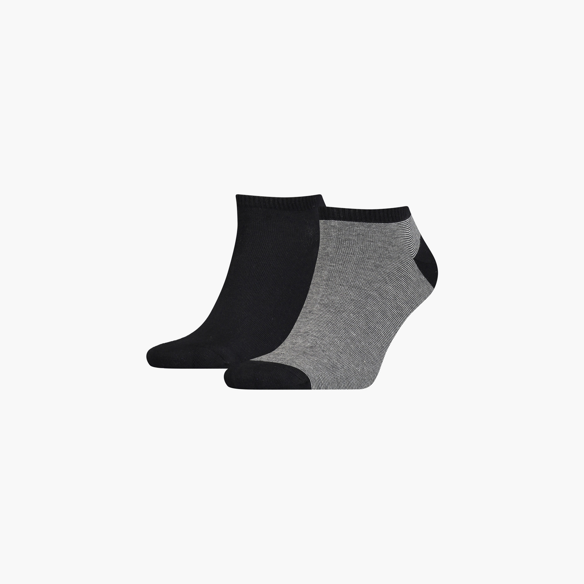 фото Носки унисекс levi's low cut logo micro stripe 2p socks черные 39-43