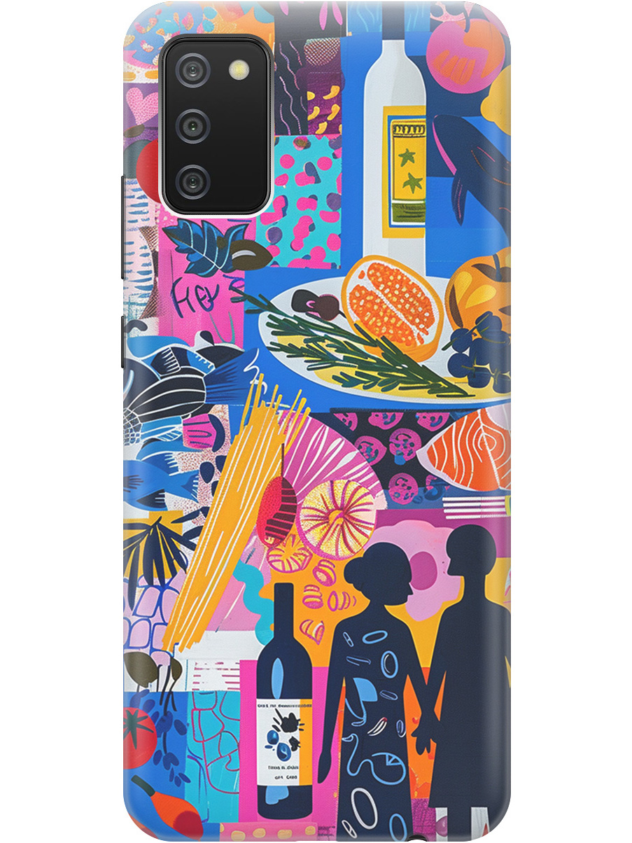 Силиконовый чехол на Samsung Galaxy A02s с принтом "Гастрономический коллаж", Синий;прозрачный;розовый, 723602951
Силиконовый чехол на Samsung Galaxy A02s с принтом "Гастрономический коллаж", Синий;прозрачный;розовый, 723602951
